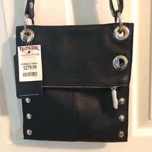 black leather cross body bag